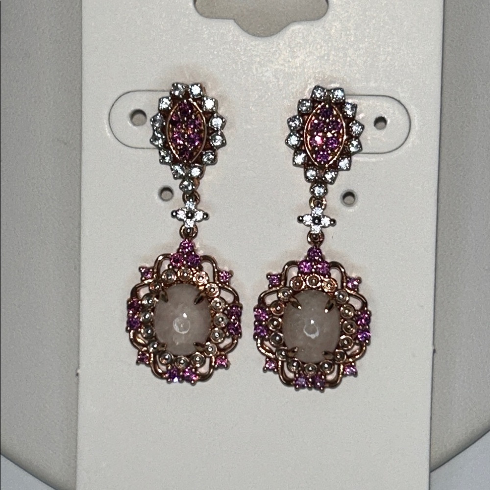 Nwot Multi Gemstone Dangle Statement Earrings By … - image 2